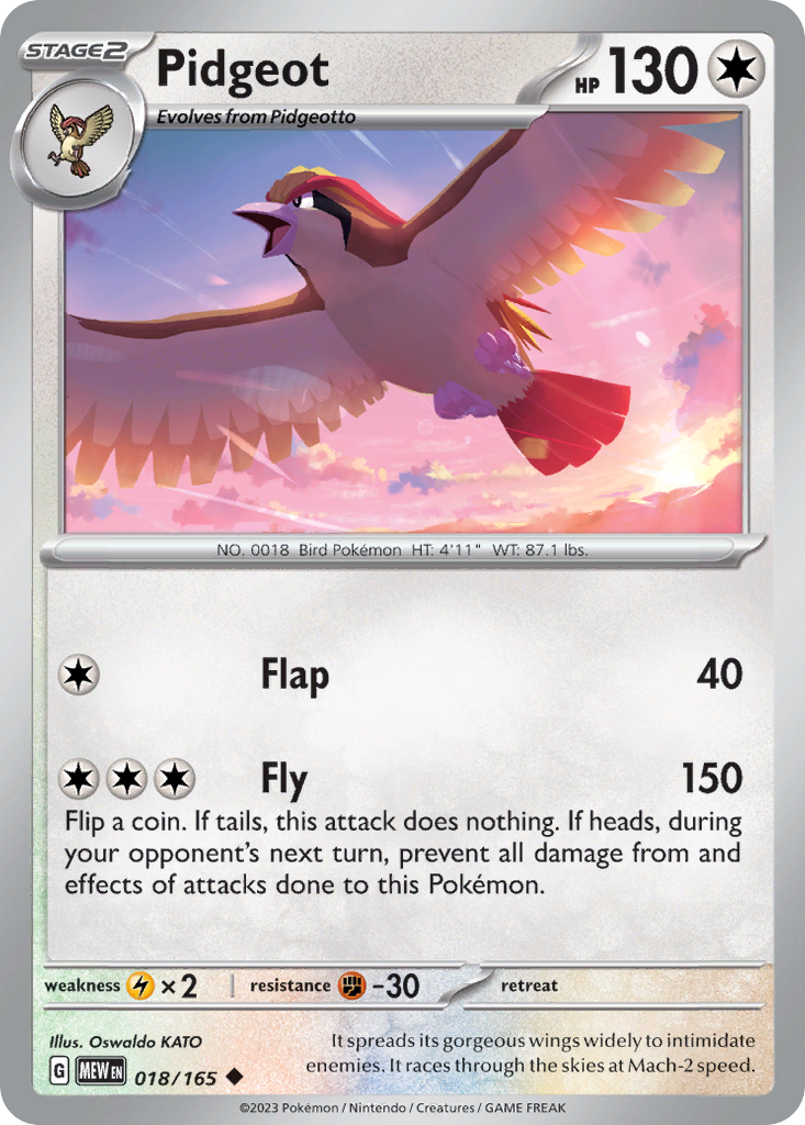 Pidgeot Pokémon card