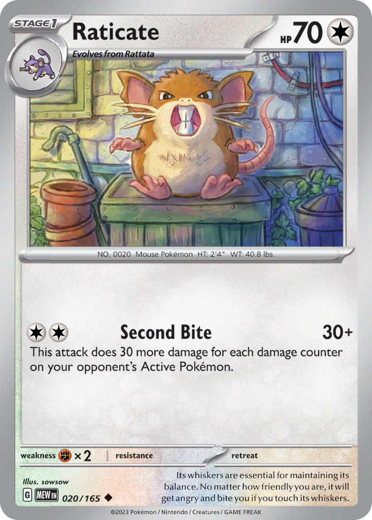 Raticate Pokémon card