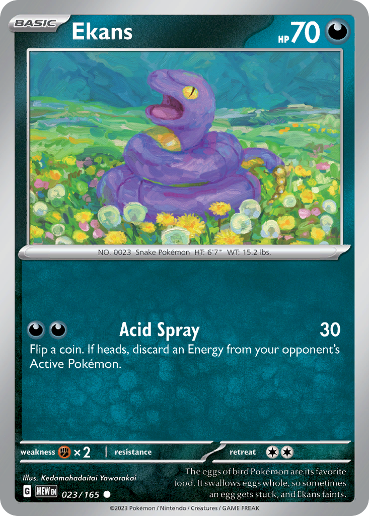 Ekans Pokémon card