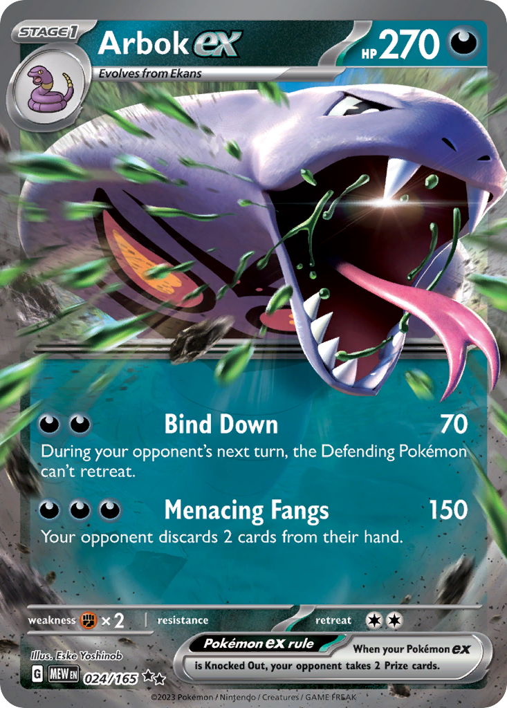Arbok ex Pokémon card