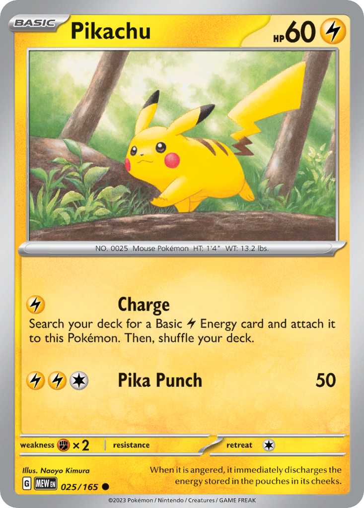 Pikachu Pokémon card