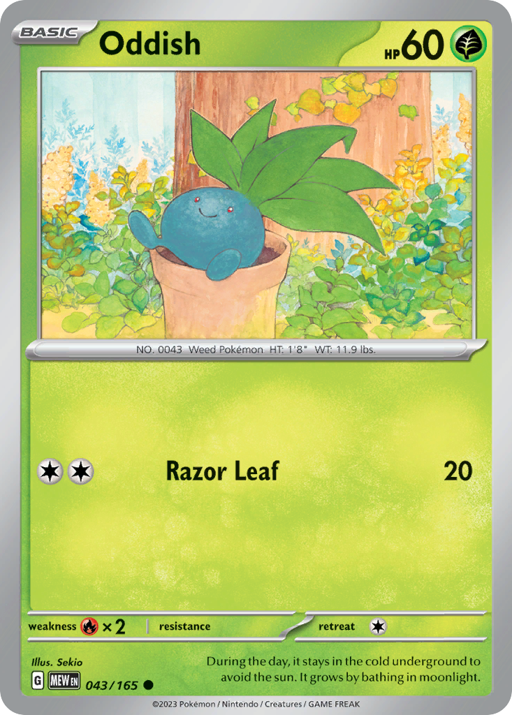 Oddish Pokémon card