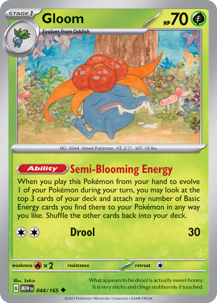 Gloom Pokémon card