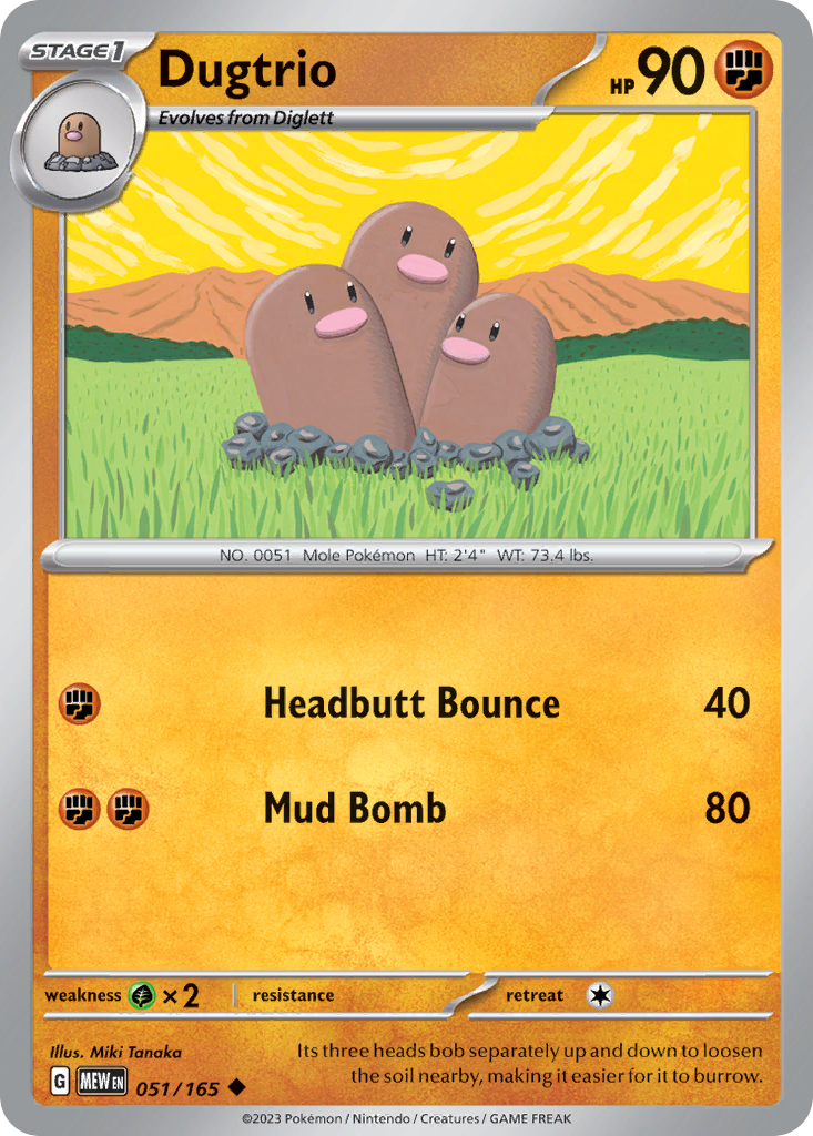 Dugtrio Pokémon card