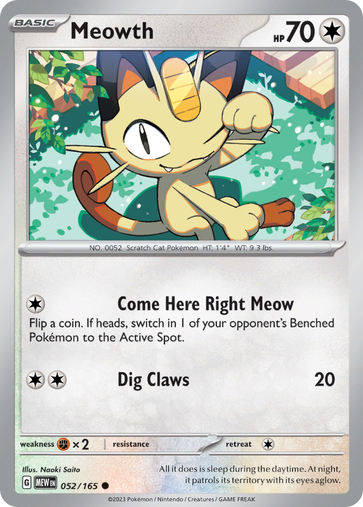 Meowth Pokémon card