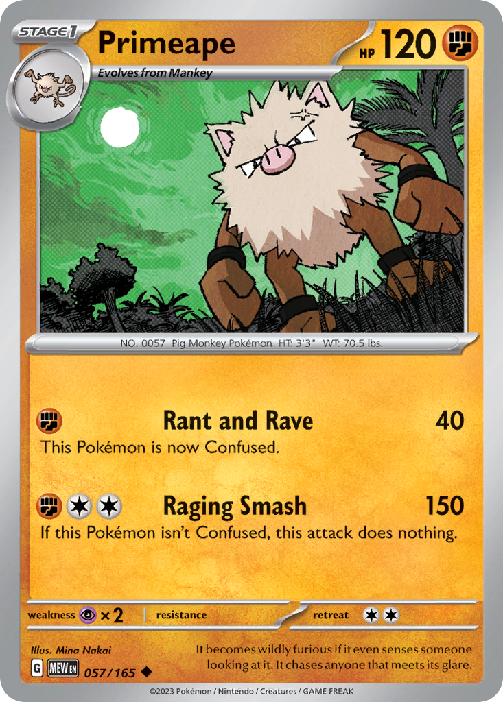 Primeape Pokémon card