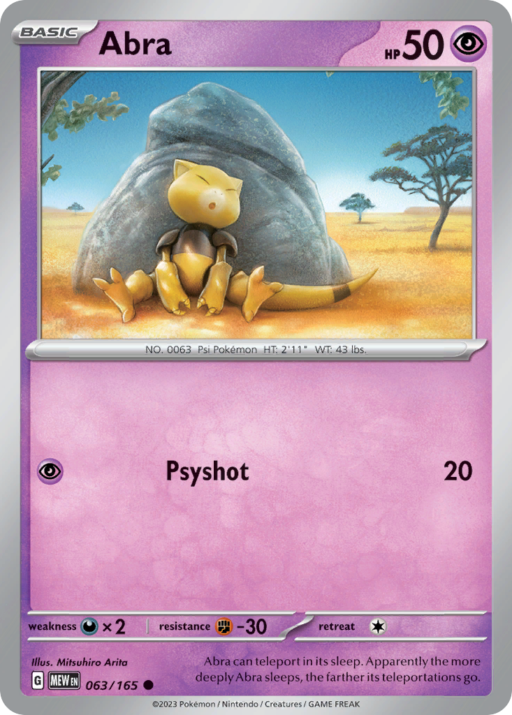 Abra Pokémon card