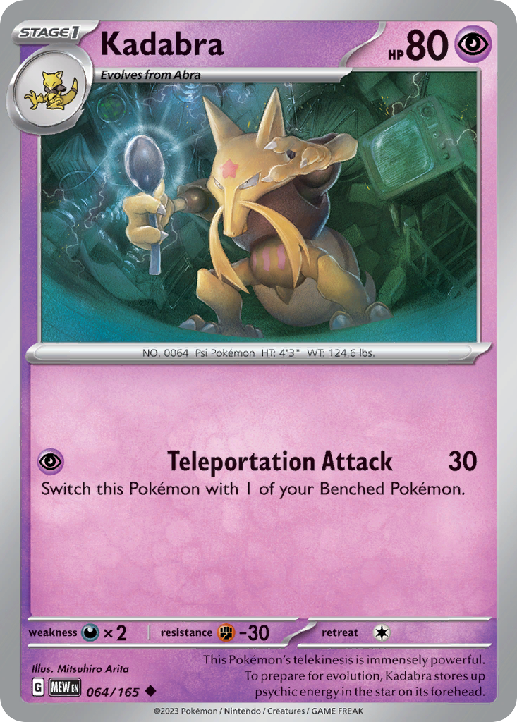 Kadabra Pokémon card