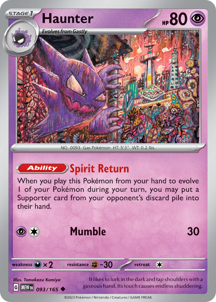 Haunter Pokémon card