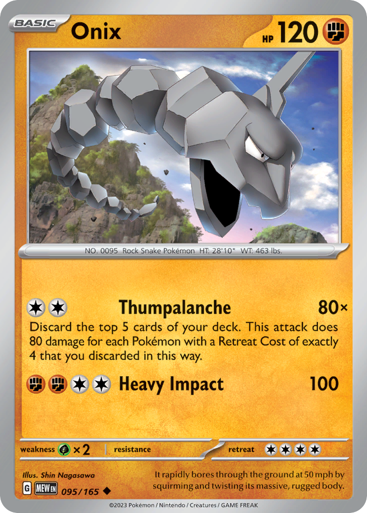 Onix Pokémon card
