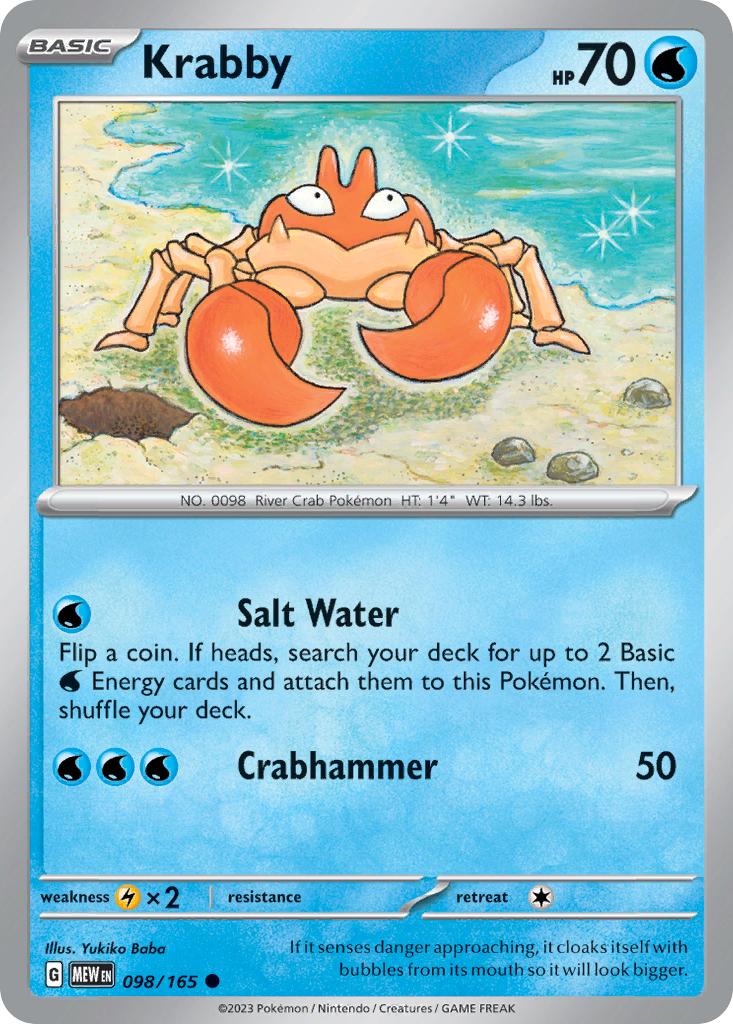 Krabby Pokémon card