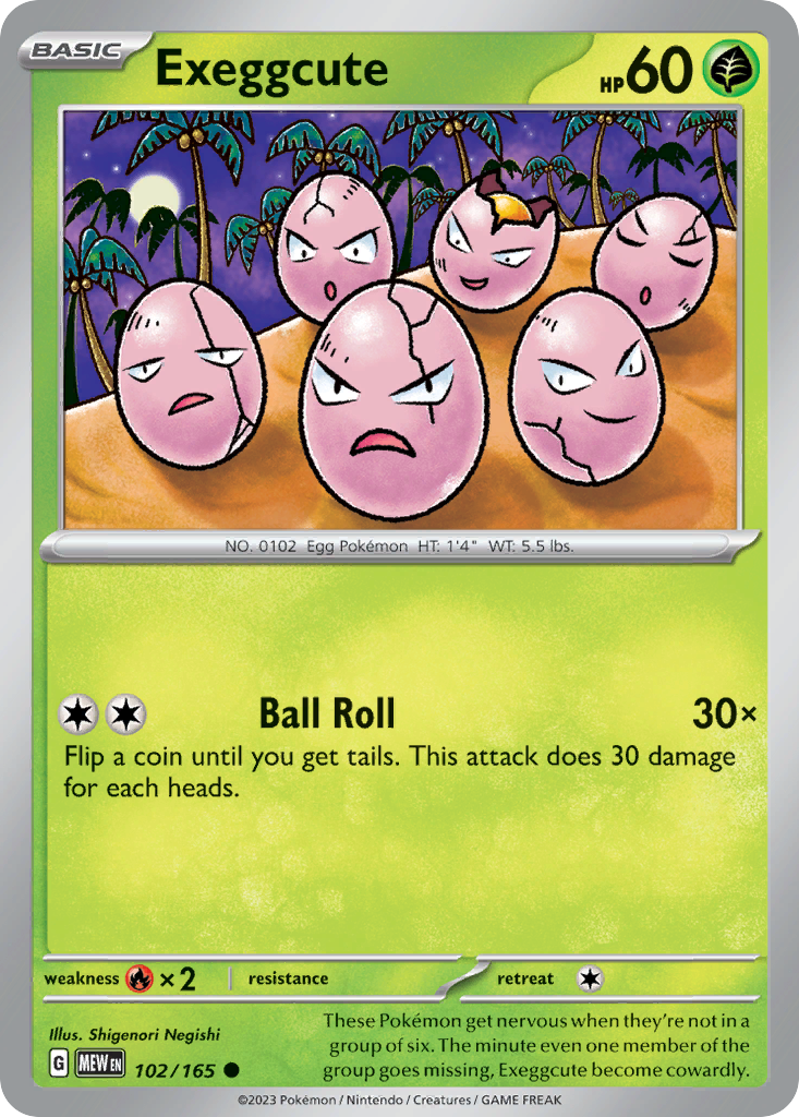 Exeggcute Pokémon card
