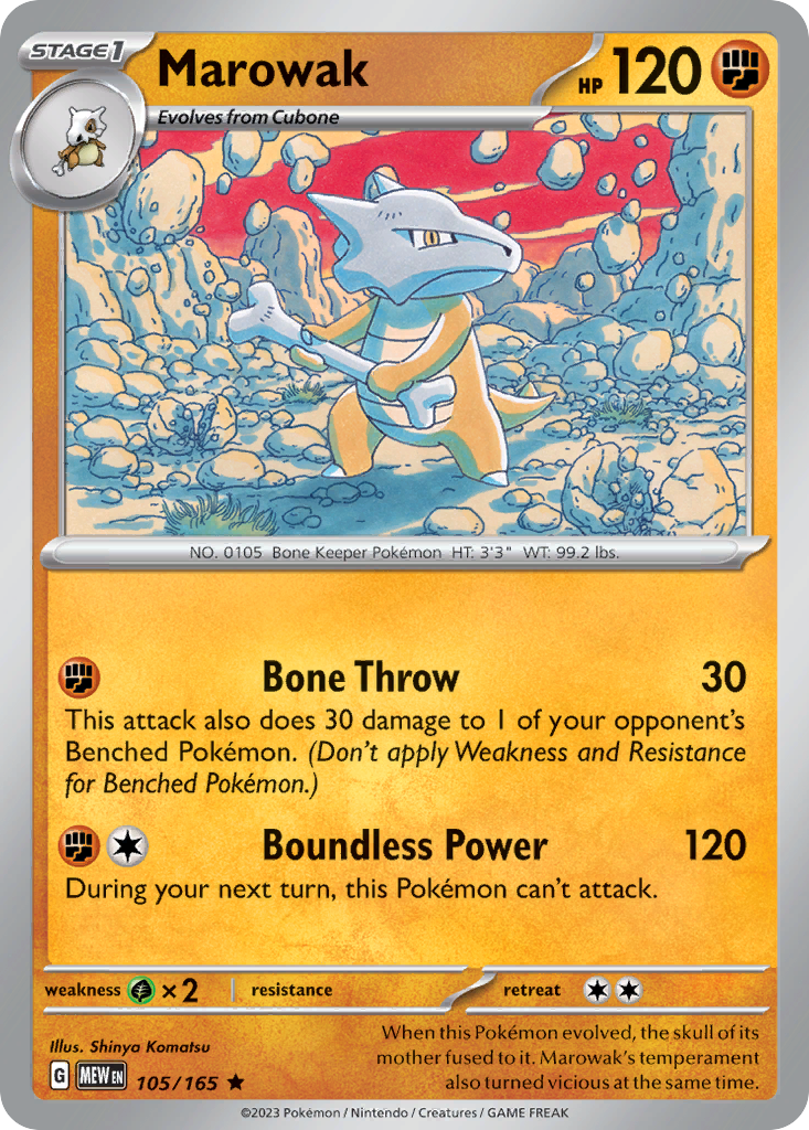 Marowak Pokémon card