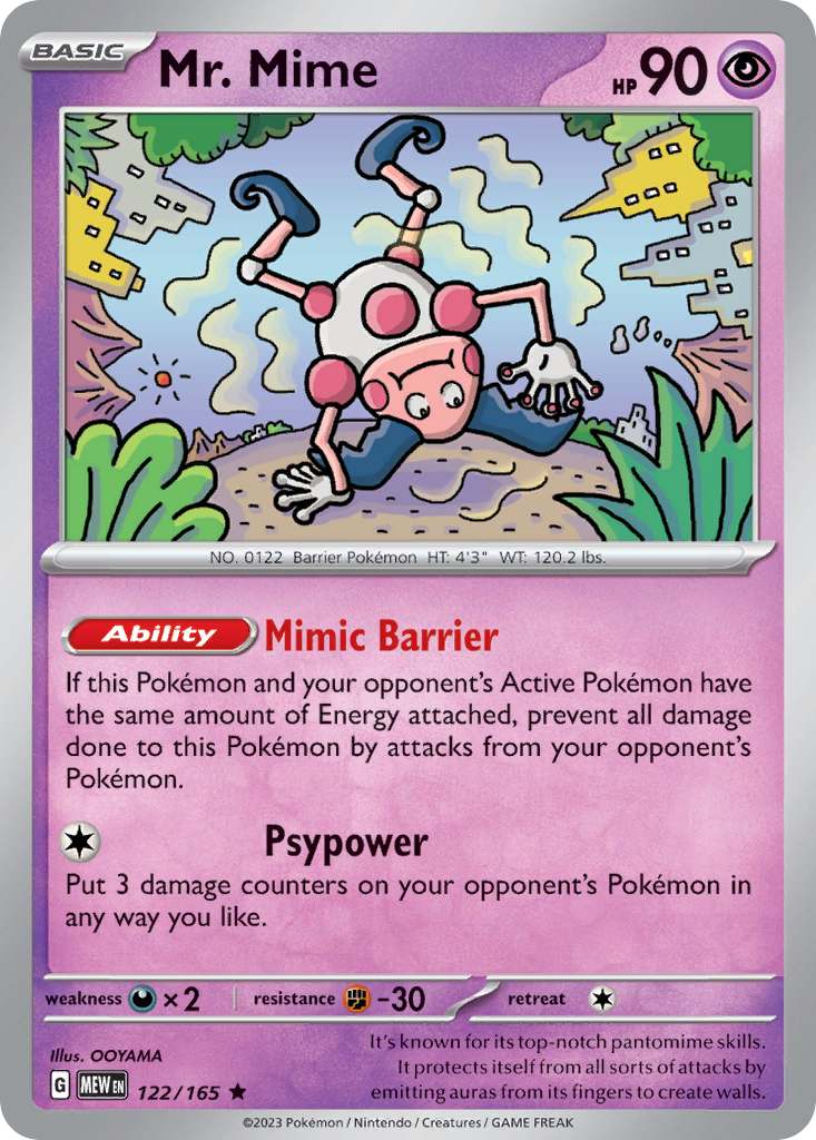 Mr. Mime Pokémon card