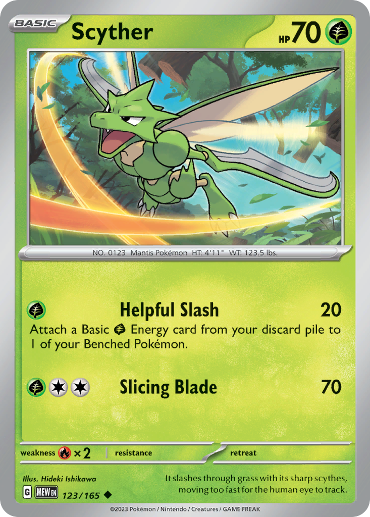Scyther Pokémon card