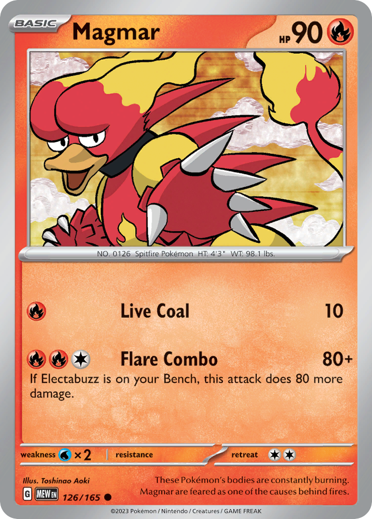 Magmar Pokémon card