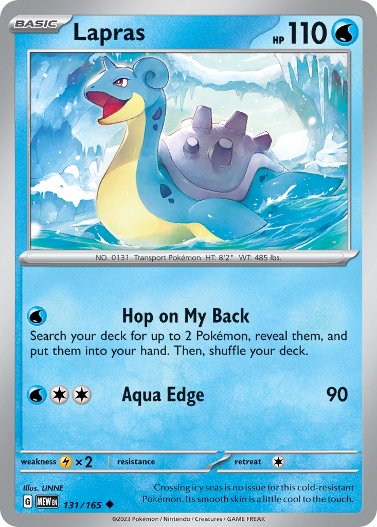 Lapras Pokémon card