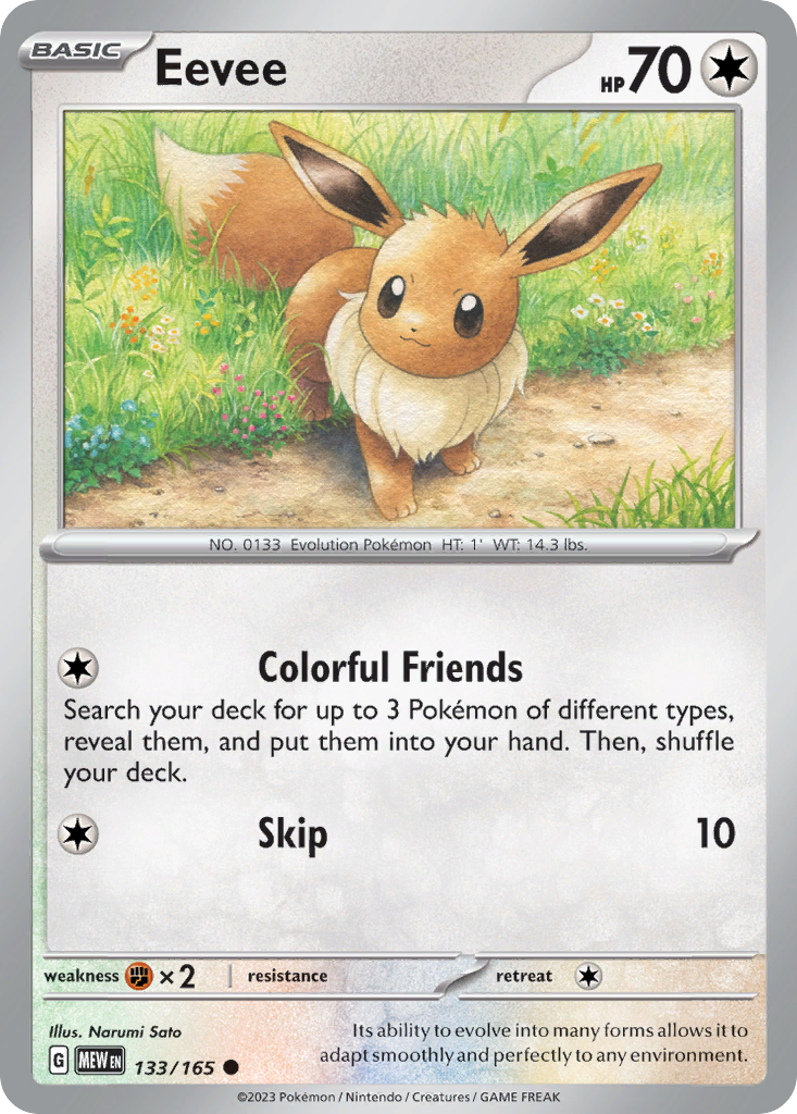 Eevee Pokémon card