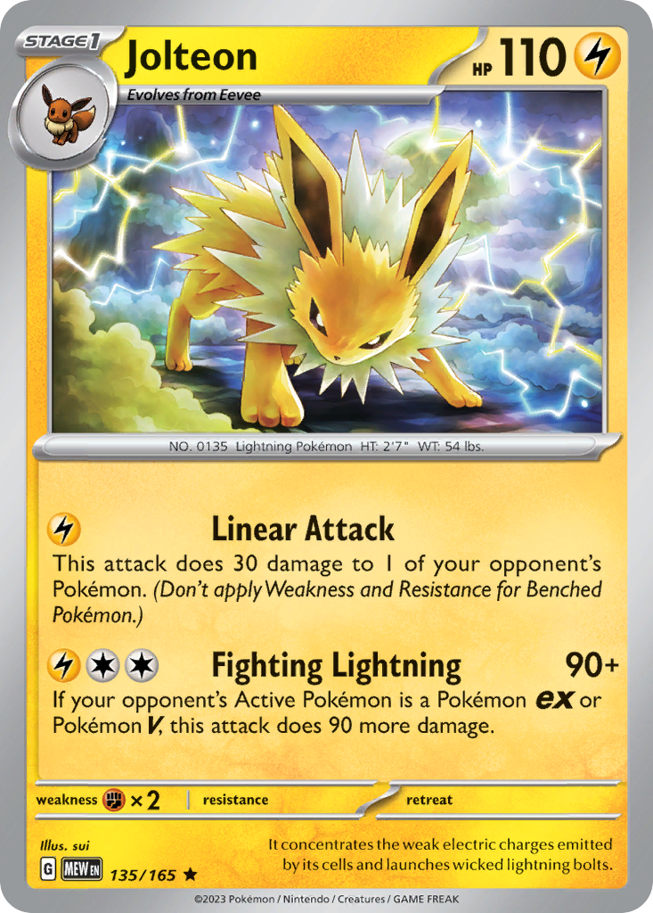 Jolteon Pokémon card