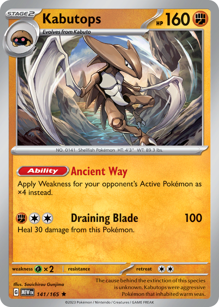Kabutops Pokémon card
