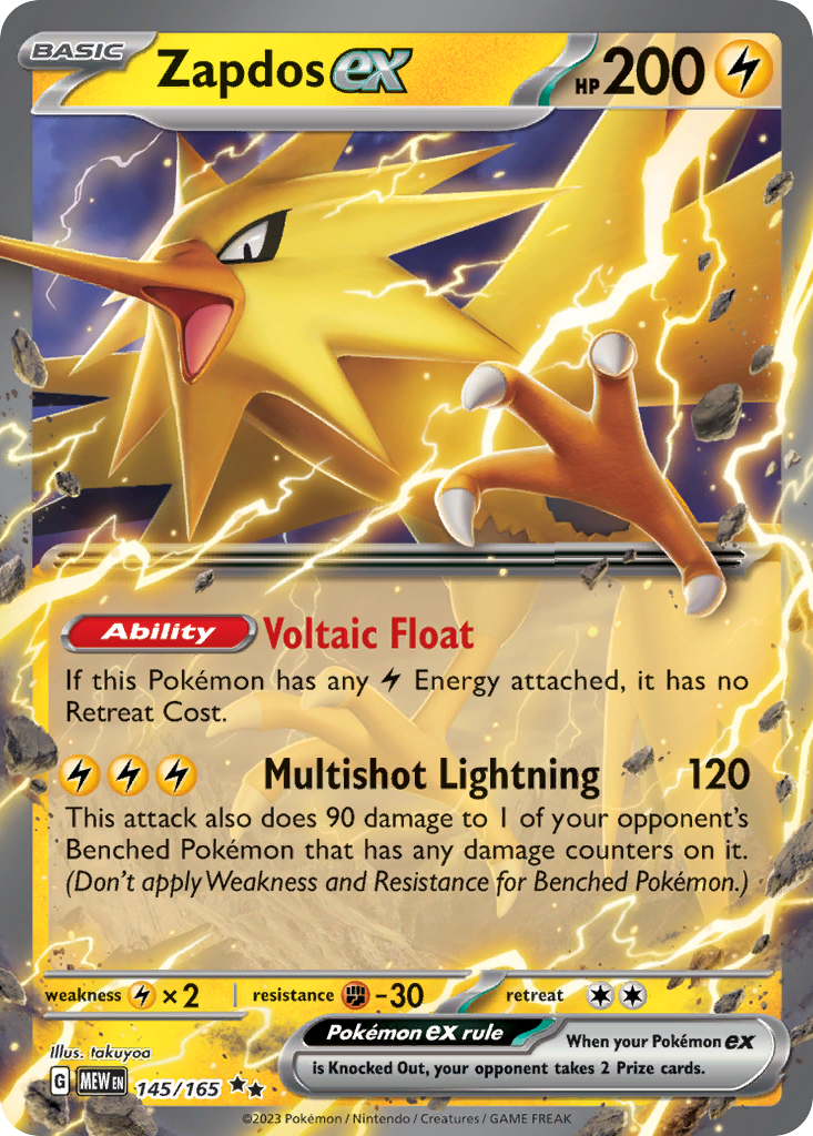 Zapdos ex Pokémon card