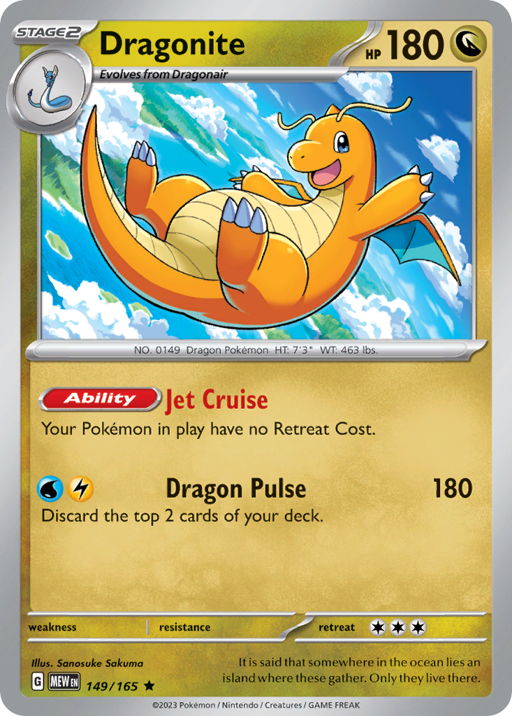 Dragonite Pokémon card