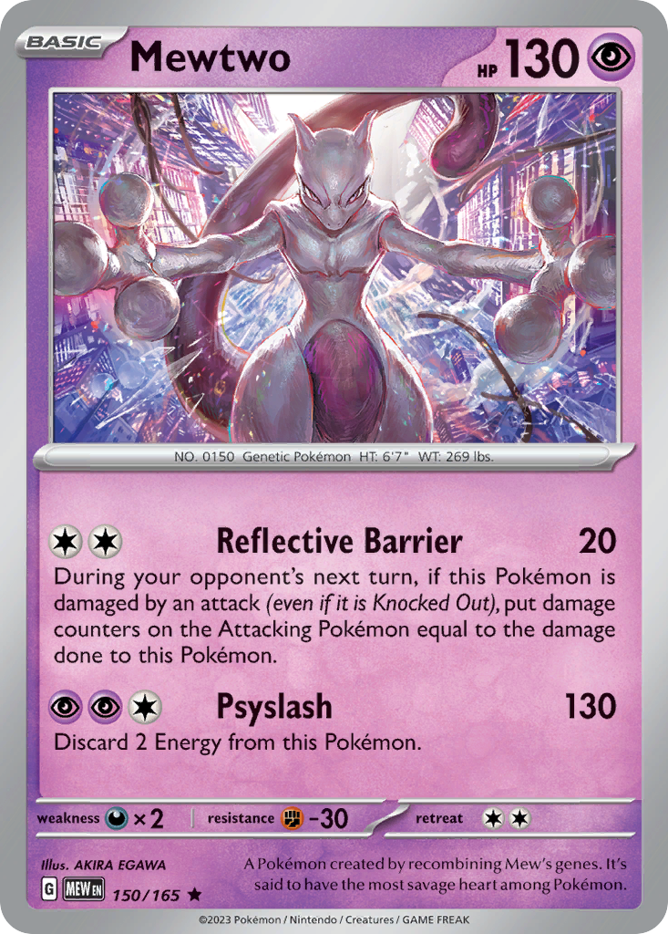 Mewtwo Pokémon card