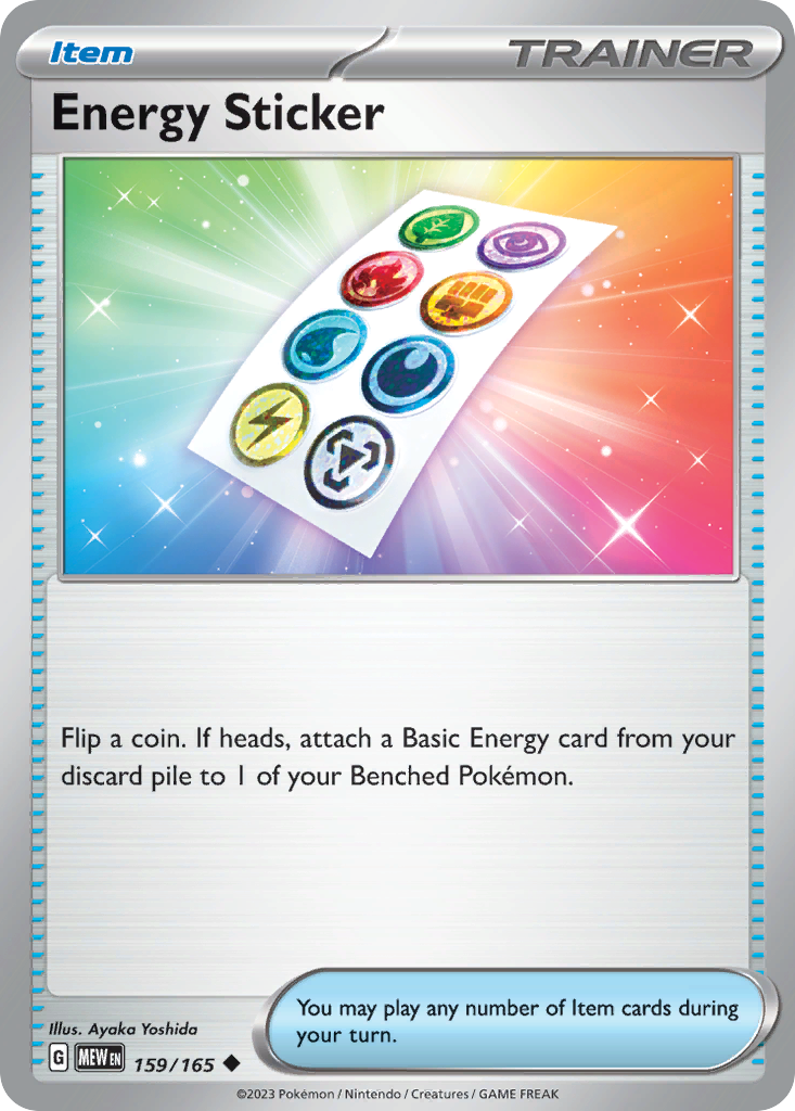 Energy Sticker Pokémon card