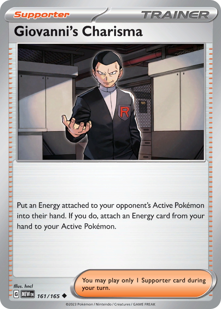 Giovanni's Charisma Pokémon card