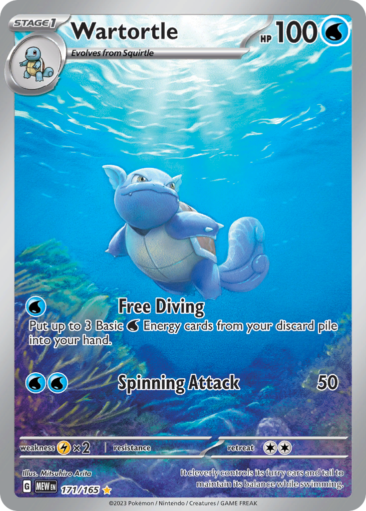 Wartortle Pokémon card