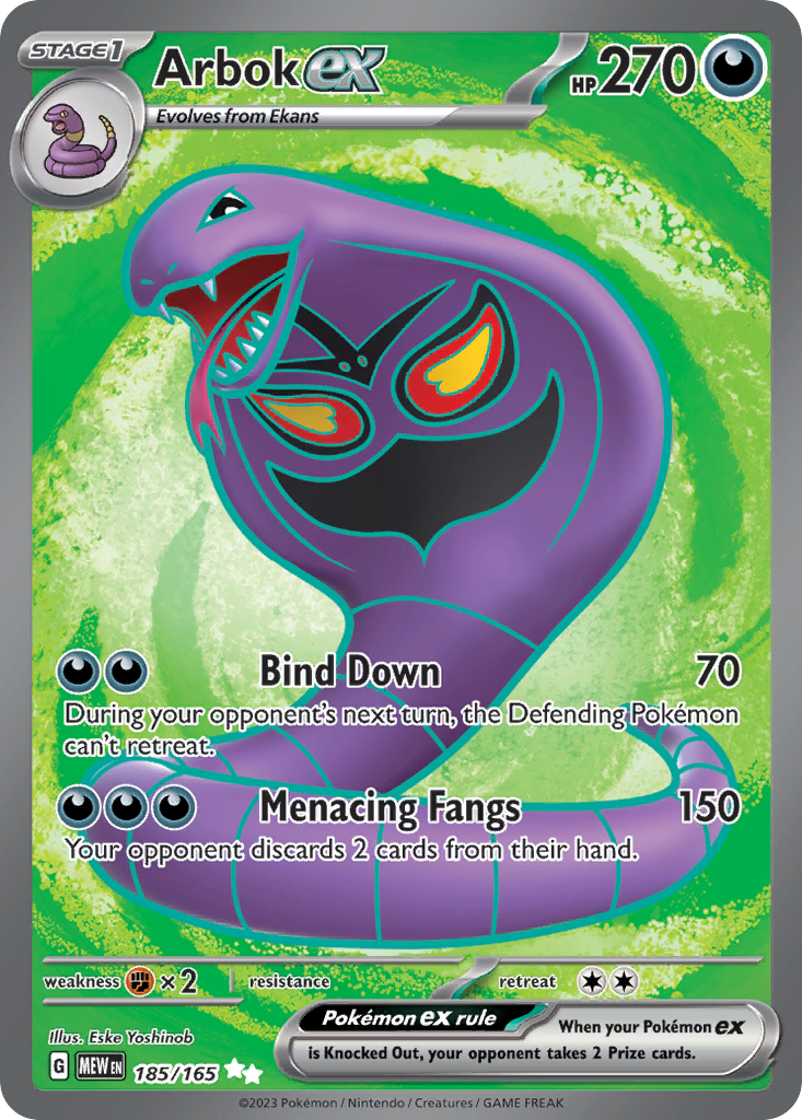 Arbok ex Pokémon card