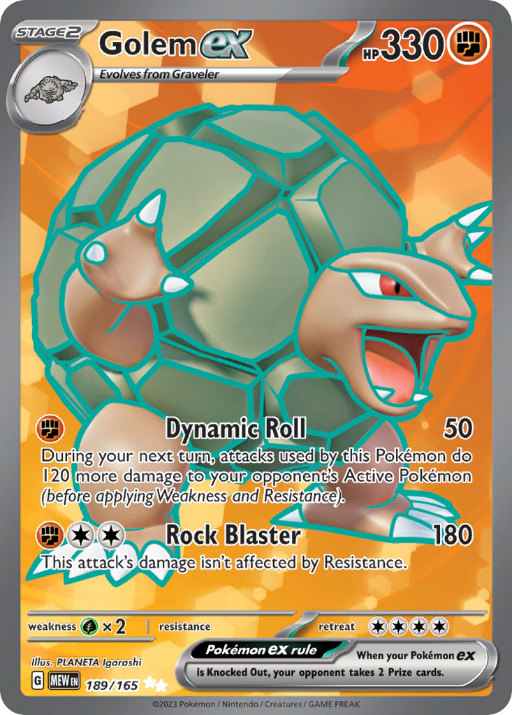 Golem ex Pokémon card