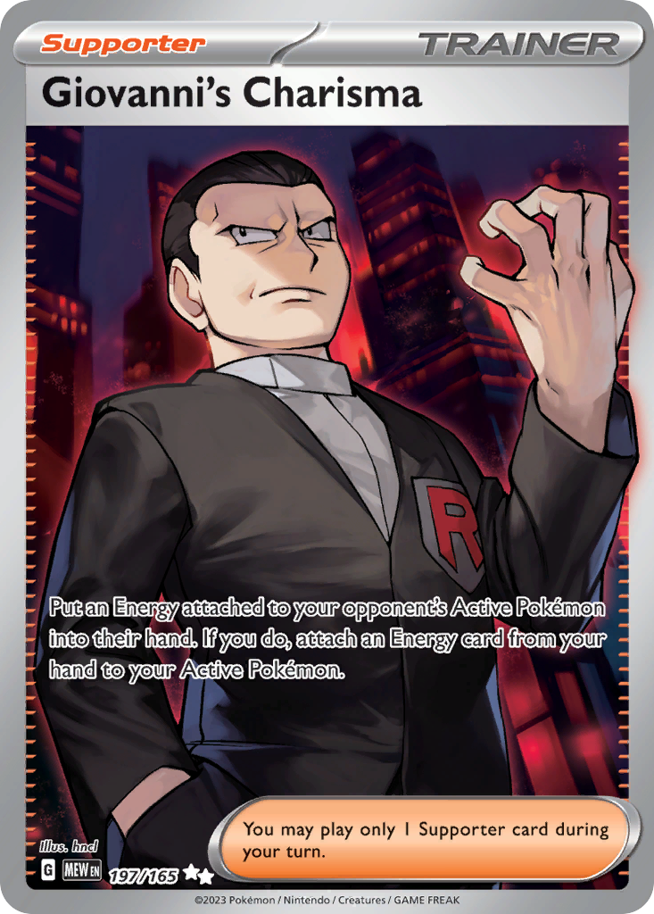 Giovanni's Charisma Pokémon card