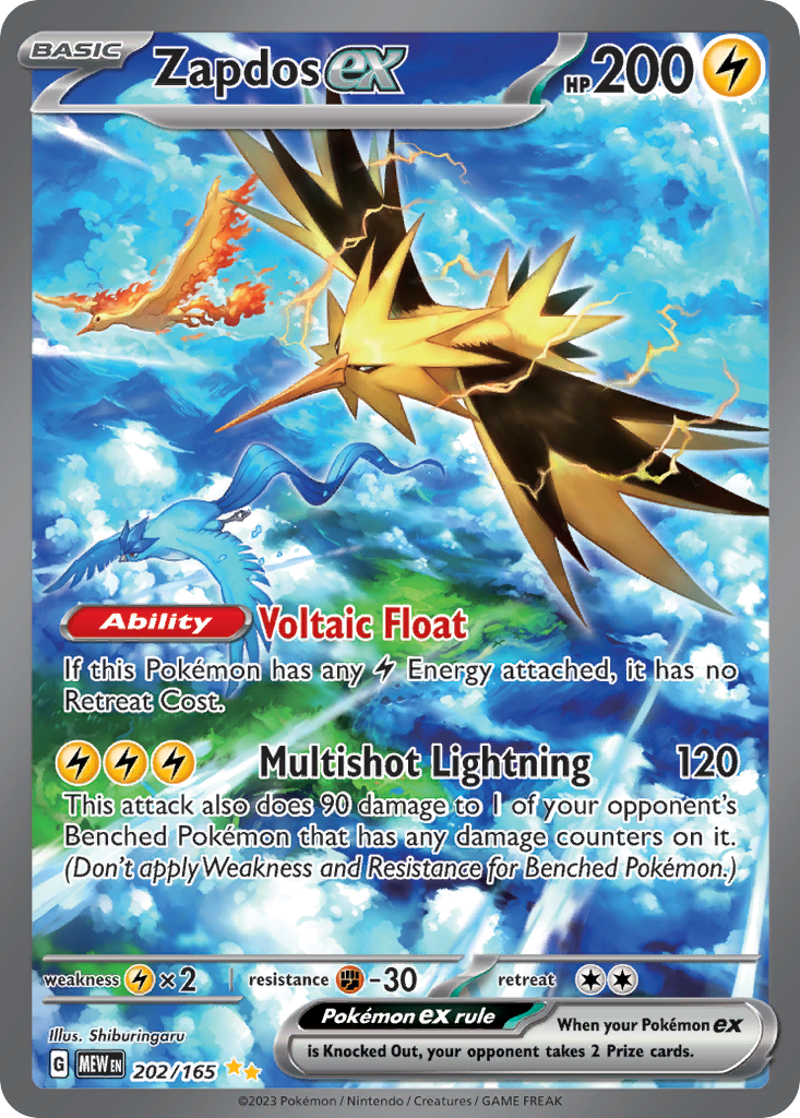 Zapdos ex Pokémon card
