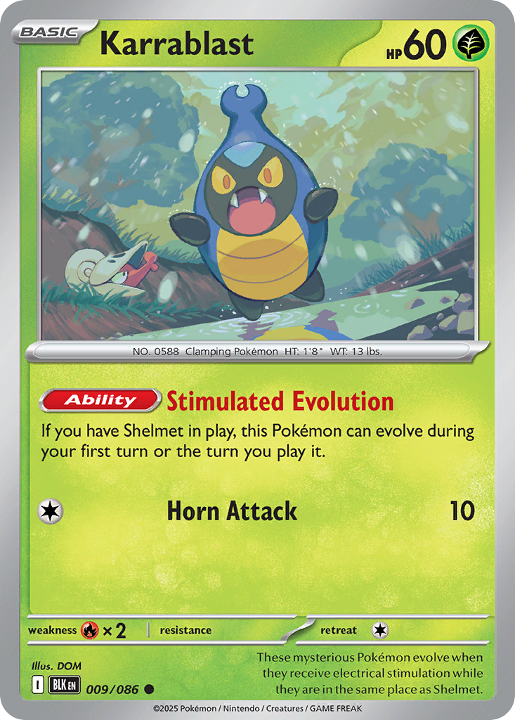 Karrablast Pokémon card