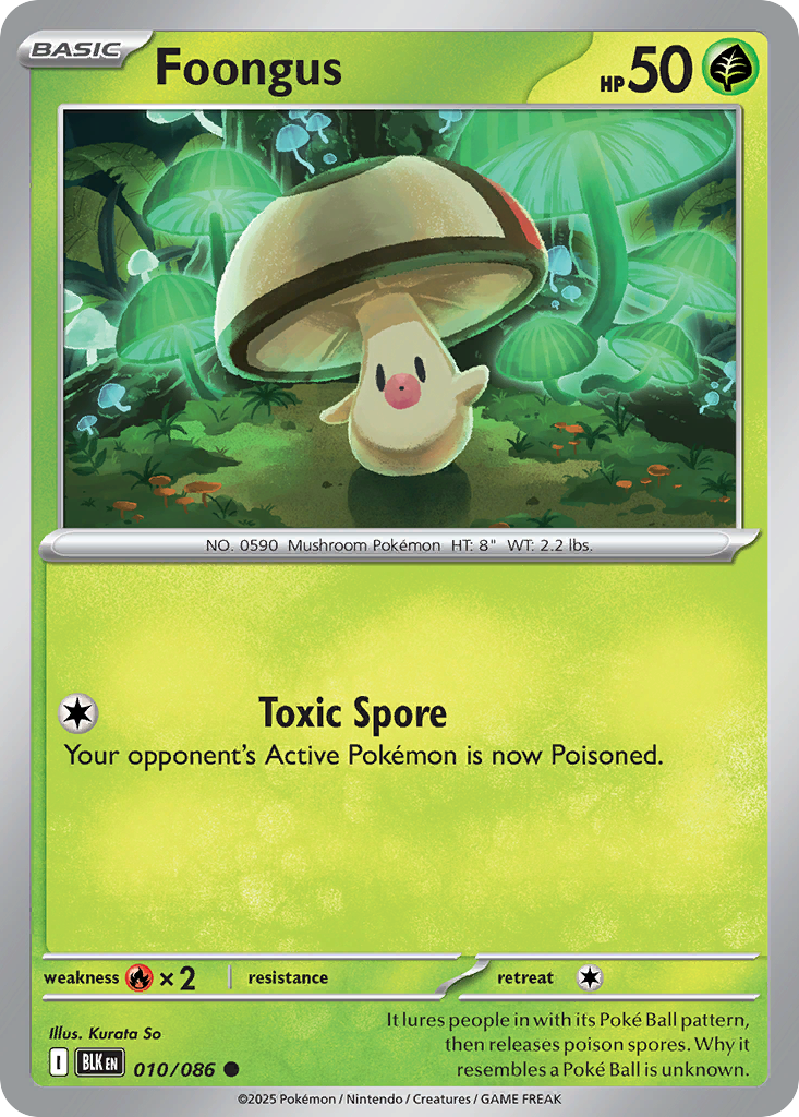 Foongus Pokémon card