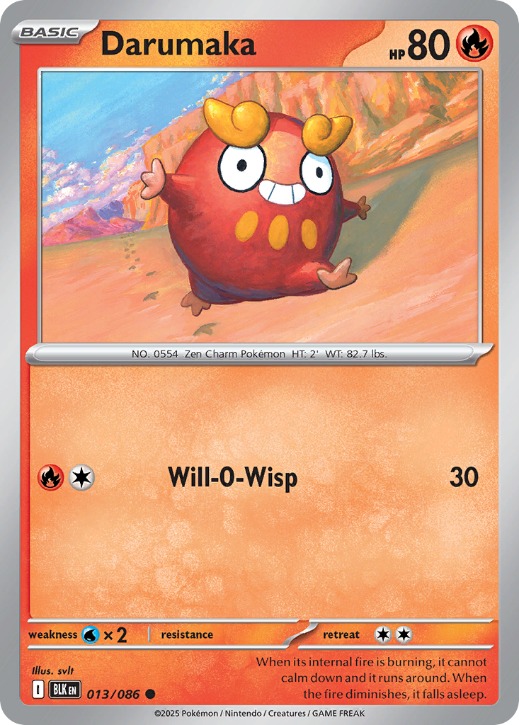 Darumaka Pokémon card