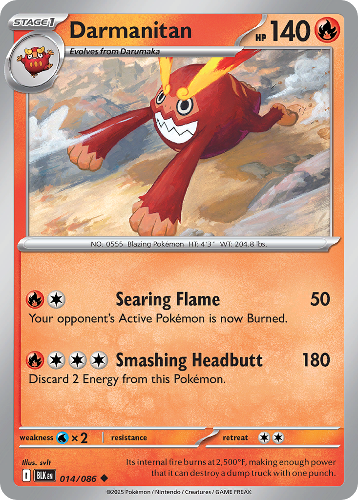 Darmanitan Pokémon card