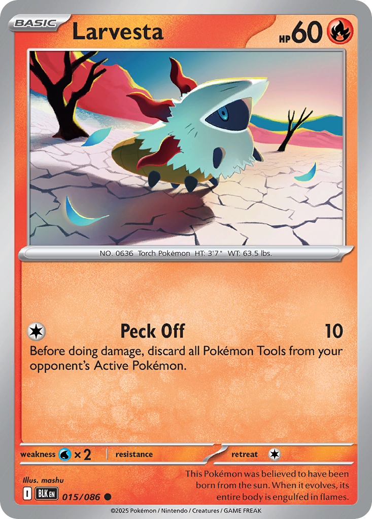 Larvesta Pokémon card