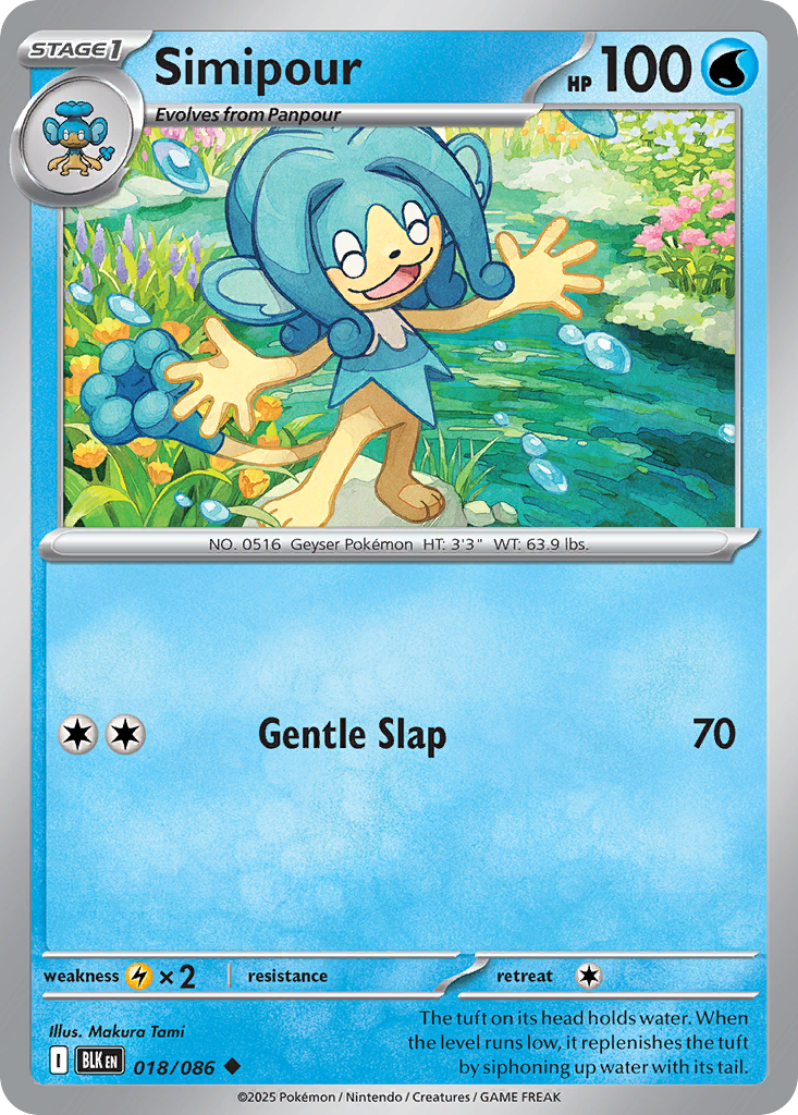 Simipour Pokémon card