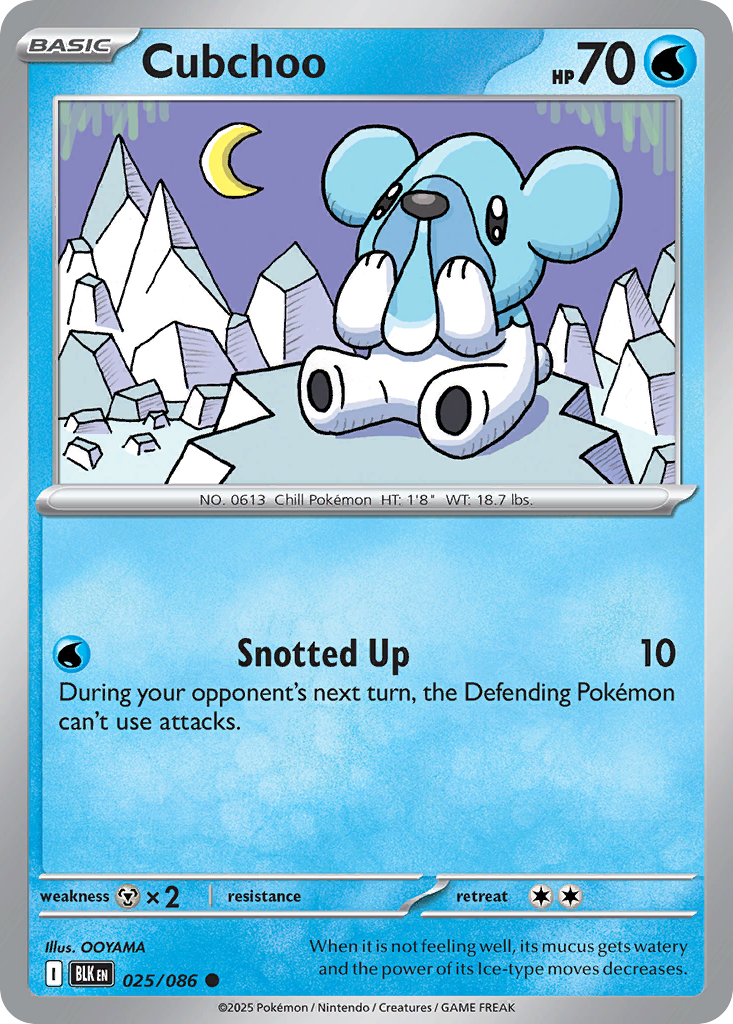 Cubchoo Pokémon card