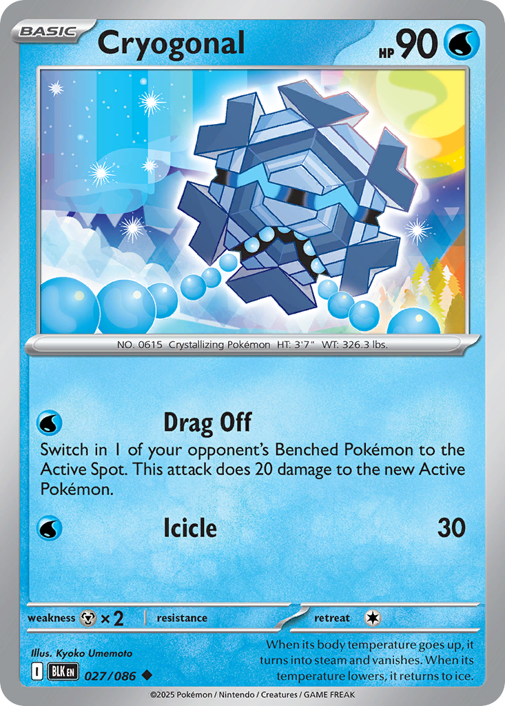 Cryogonal Pokémon card