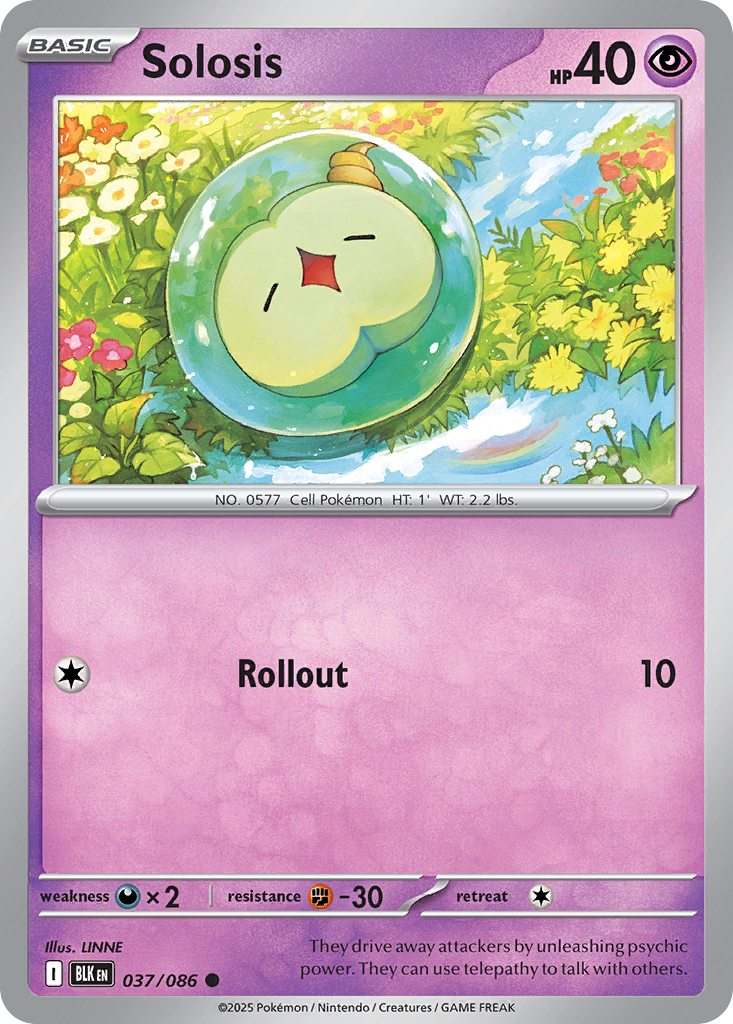 Solosis Pokémon card