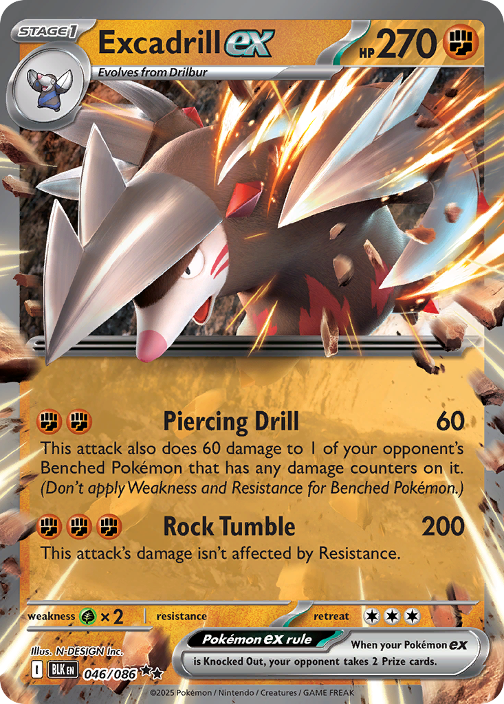 Excadrill ex Pokémon card