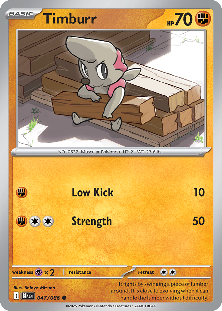 Timburr Pokémon card