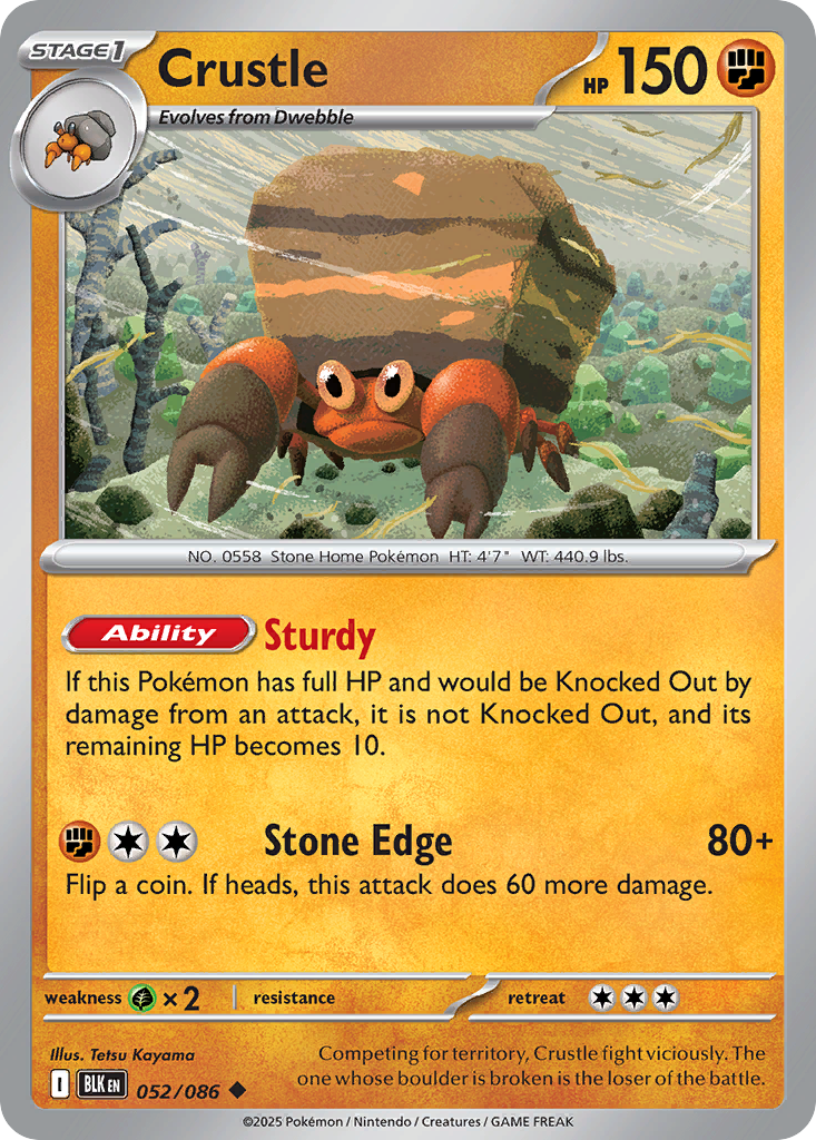 Crustle Pokémon card