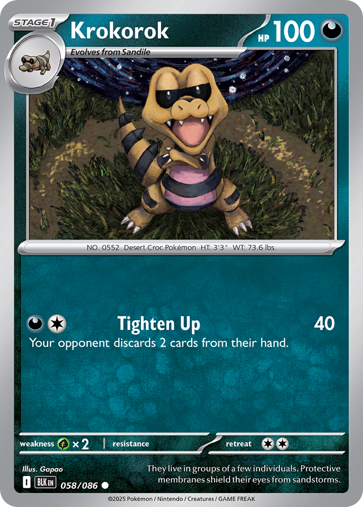 Krokorok Pokémon card