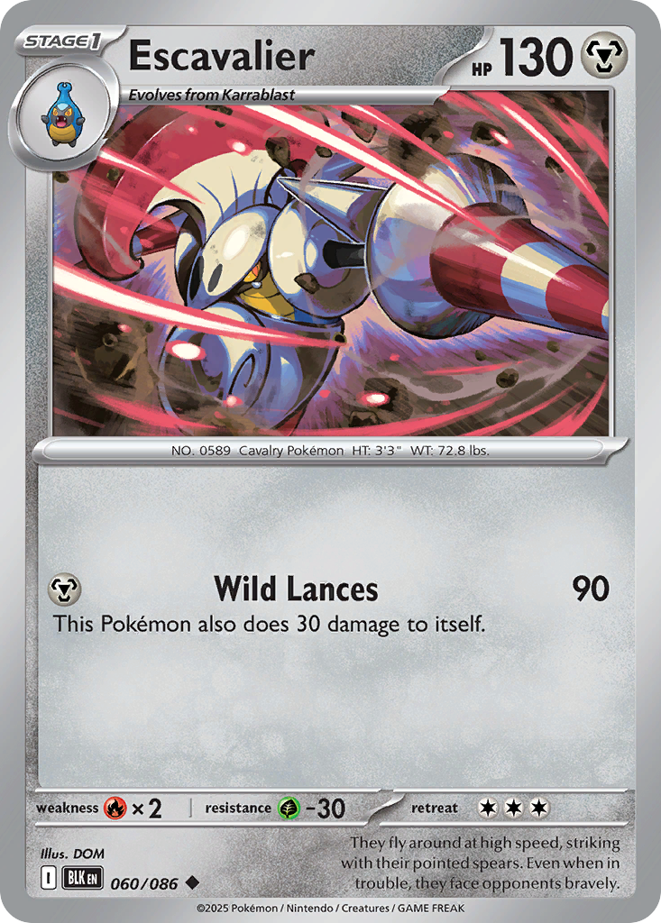 Escavalier Pokémon card