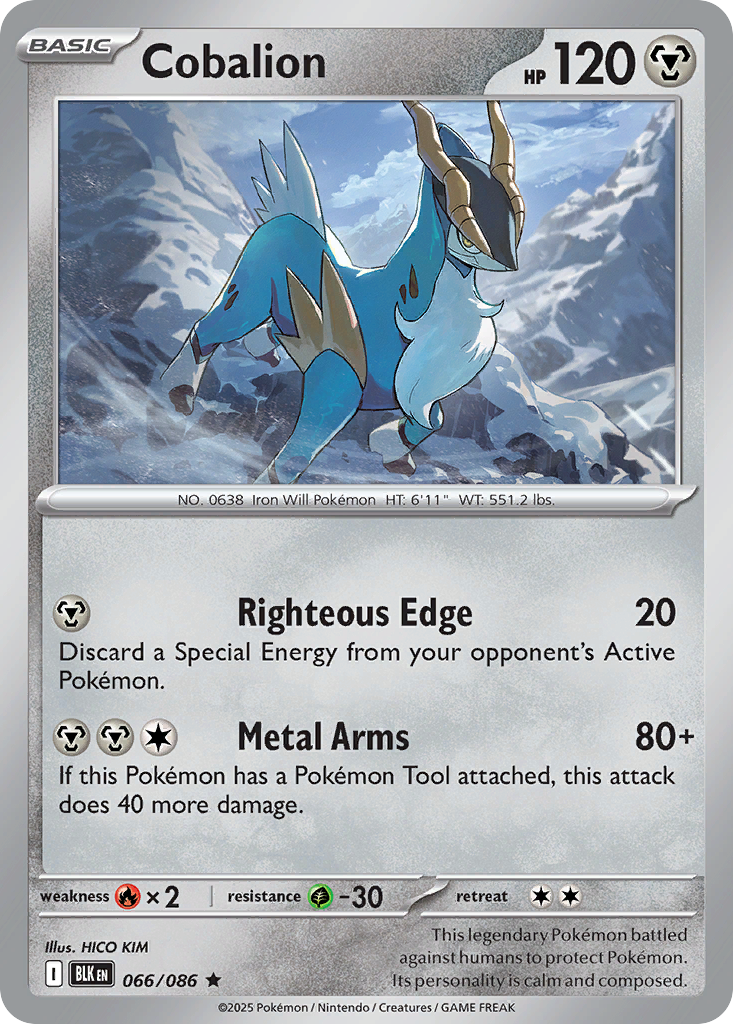 Cobalion Pokémon card