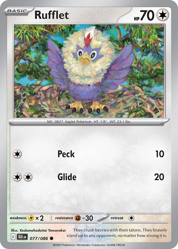 Rufflet Pokémon card